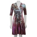 Sam & Max Women's 3/4-sleeve Sublimation Print Dress