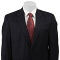 Lauren By Ralph Lauren Men's 2-button Navy Stripe Suit
