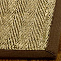 Diamonds Natural Fiber Natural/ Brown Seagrass Rug (2'6 x 12')