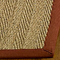 Diamonds Natural Fiber Red Seagrass Rug (2'6 x 8')