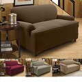 Stretch Corduroy 1-piece T-cushion Chair Slipcover