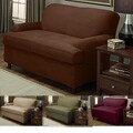 Stretch Microsuede 2-piece T-cushion Chair Slipcover