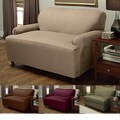 Stretch Microsuede 1-piece T-cushion Chair Slipcover