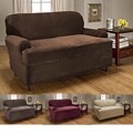 Stretch Diamond 2-piece T-cushion Chair Slipcover