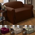 Peachskin Microfiber Suede 34-inch One-piece Chair Slipcover