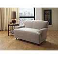 Stretch Twill 1-piece T-cushion Loveseat Slipcover