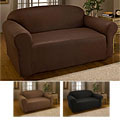 Microfiber Faux Leather One-piece Loveseat Slipcover