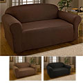 Stretch Microfiber Faux Leather One-piece Sofa Slipcover