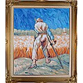 Van Gogh 'The Reaper (After Millet)' Hand-painted Oil Art