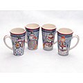 International Winter Folk 16-ounce Latte Mugs (Set of 4)