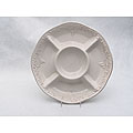 Renaissance Ivory 16-inch Chip-n-Dip Platter