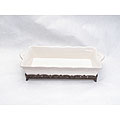 Renaissance Ivory 6-quart Rectangular Baker and Stand