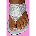 Women's Embroidered/ Sequined White Sandals (Indonesia)