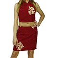 Women's Hibiscus 3 Miniskirt/ Halter Top Set (Indonesia)