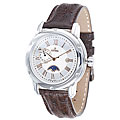 Gevril Men's Prime Minister Dual Time Zone White Dial Watch