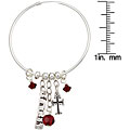 Charming Life Sterling Silver January Birthstone Hoop Earrings