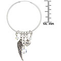Charming Life Sterling Silver April Birthstone Hoop Earrings
