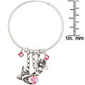 Charming Life Sterling Silver October Birthstone Hoop Earrings