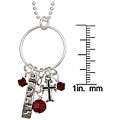 Charming Life Sterling Silver January Birthstone Charm Necklace