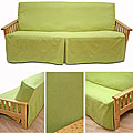 Full-size Twill Lime Skirted Futon Slipcover