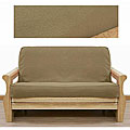 Full-size Beige Microsuede Futon Cover