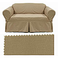 Brushed Walnut Loveseat Slipcover