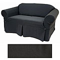 Solid Black Sofa Slipcover