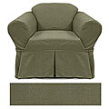 Twill Sage Chair Slipcover