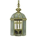 Tudor Polished Brass 3-light Lantern