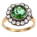 14k Gold Tourmaline/ 4/5ct TDW Diamond Estate Ring (I, SI1) (Size 6.75)