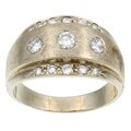 14k White Gold Men's 1ct TDW Diamond Estate Ring (J, VS2) (Size 11.5)