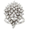 14k Gold 3ct TDW Diamond Estate Waterfall Ring (J, SI1) (Size 8)