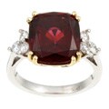 18k Gold Garnet/ 1/2ct TDW Diamond Estate Ring (J, I1) (Size 6.25)