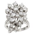 14k Gold 2 3/4ct TDW Diamond Estate Cluster Ring (J, SI1) (Size 6.75)
