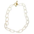 Freshwater Pearl Link Toggle Estate Necklace (3-4 mm)