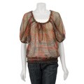 Simply Irresistible Women's Paisley Balloon Top