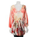 Simply Irresistible Women's Butterfly Scoop-neck Cinched Top
