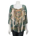 Simply Irresistible Women's Shirred 3/4-sleeve Chiffon Top