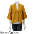 Tallie Women's 3/4-sleeve Cropped Cardigan