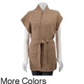 Talie Women's Short-sleeve Tie-front Cardigan