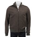 French Connection Men's Brown Tweed Bomber Jacket