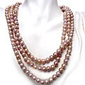 Endless Pretty Pink Freshwater Pearl Necklace (8-9 mm)