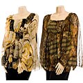 Kaelyn Max Women's Plus Size Shirred Blouse