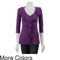 Tammy Mars Women's Ruffle-front Top