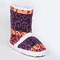 Muk Luks Women's Memory Foam Swirly Knit Sherpa Boots
