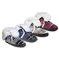 MUK LUKS Plaid Knit Fur Booties