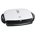 George Foreman GRP4 White 4-burger Grill with Removable Plates