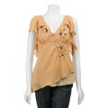 Kaelyn Max Women's Asymmetrical Hem Beaded Top
