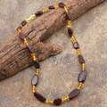 Cognac and Yellow Baltic Amber Necklace (Poland)