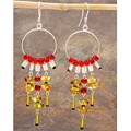 Sterling Silver Baltic Amber Dangle Earrings (Poland)